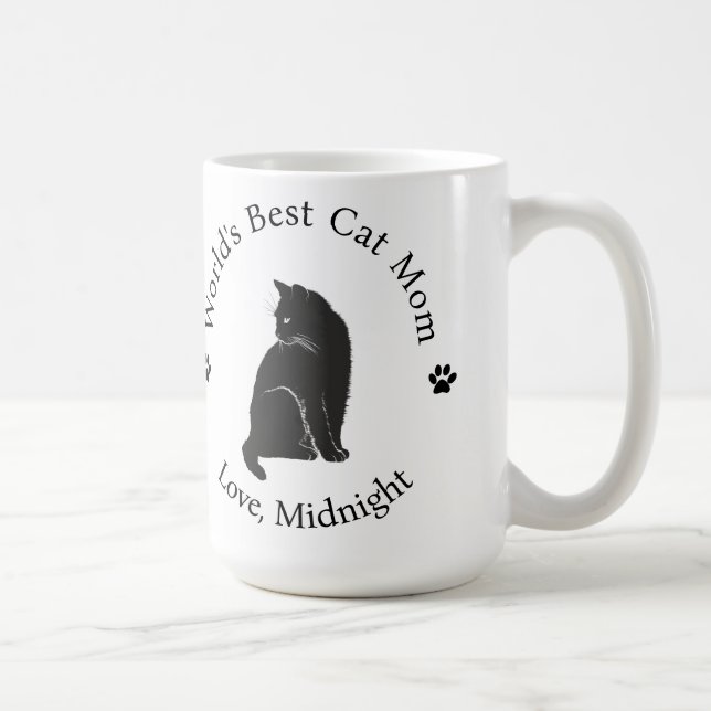 World's Best Cat Mum Personalise Coffee Mug (Right)
