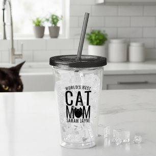 World's Best Cat Mum Personalised Acrylic Tumbler