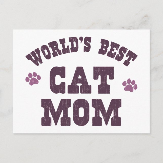 World's Best Cat Mum Postcard (Front)