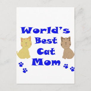 World's Best Cat Mum Postcard