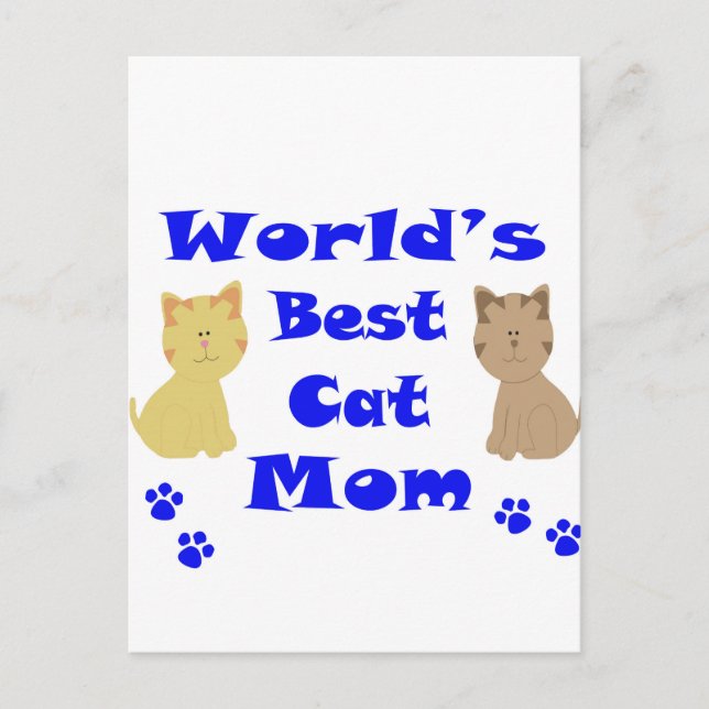 World's Best Cat Mum Postcard (Front)