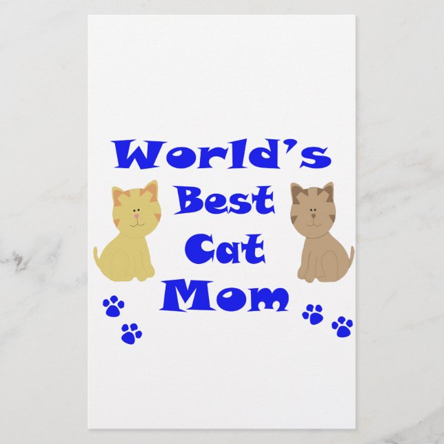 World's Best Cat Mum Stationery (Front)