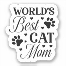 World's Best Cat Mum Sticker