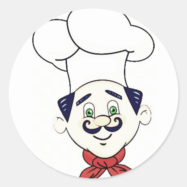 WORLD'S **BEST CHEF** CLASSIC ROUND STICKER (Front)