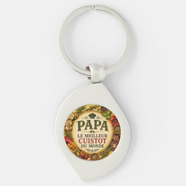 World's Best Chef Dad Key Ring (Front)