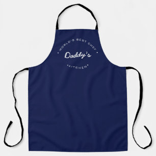 World's Best Chef daddy Navy blue Personalised  Apron