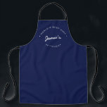 World's Best Chef Modern Navy blue Personalized  Apron<br><div class="desc">Elevate your culinary experience with our World's Best Chef Modern Typography Navy blue Personalized Apron. This apron is not just a kitchen accessory; it's a stylish and customized essential for the master chef in your life. The modern typography design adds a contemporary and chic touch to the apron, making a...</div>
