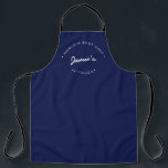 World's Best Chef Modern Navy blue Personalized  Apron<br><div class="desc">Elevate your culinary experience with our World's Best Chef Modern Typography Navy blue Personalized Apron. This apron is not just a kitchen accessory; it's a stylish and customized essential for the master chef in your life. The modern typography design adds a contemporary and chic touch to the apron, making a...</div>