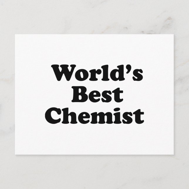 World's Best Chemist Postcard (Front)
