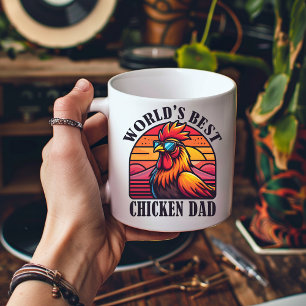 World's Best Chicken Dad Funny Rooster Father  Coffee Mug