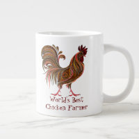 World's Best Chicken Farmer Fun Quote Rooster