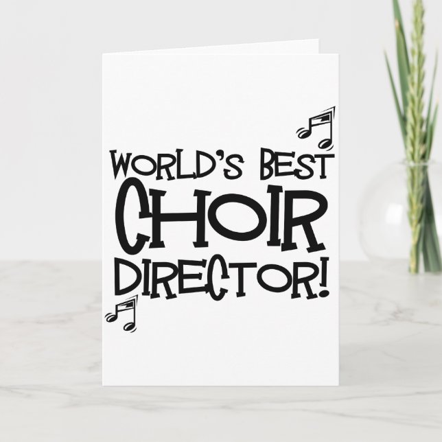 World's Best Choir Director Card (Front)
