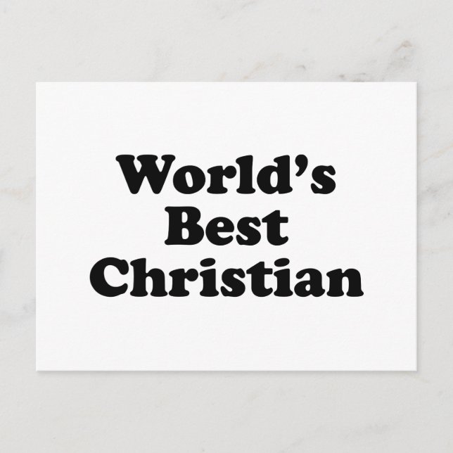 World's Best christian Postcard (Front)