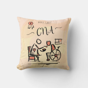 World's Best CNA - Certified Nurse Assistant Gift Cushion