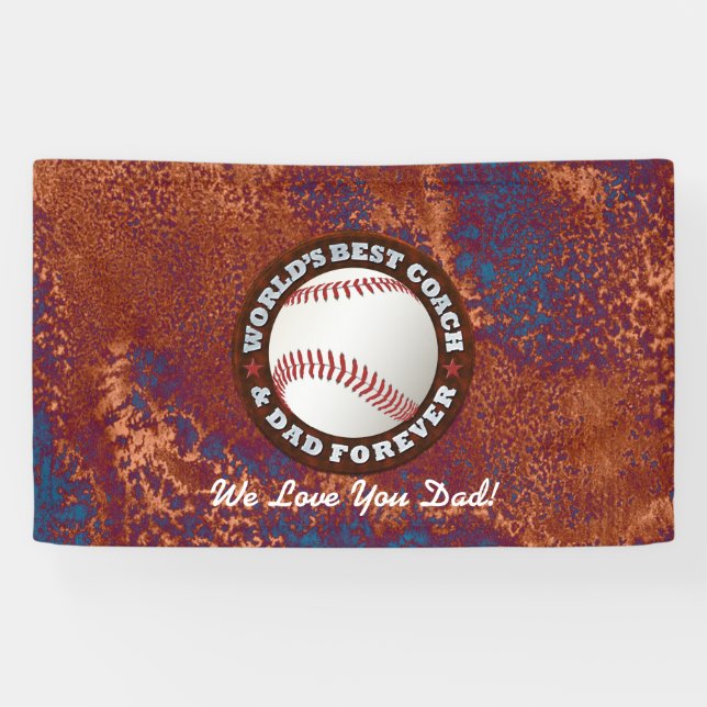 World's Best Coach and Dad 1 Options Banner (Horizontal)
