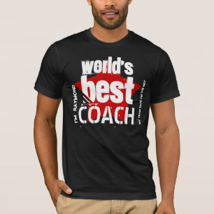 World's Best COACH Custom Name V02 RED Star T-Shirt