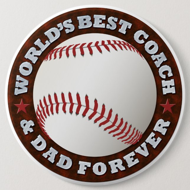 World's Best Coach & Dad 1 Button (Front)