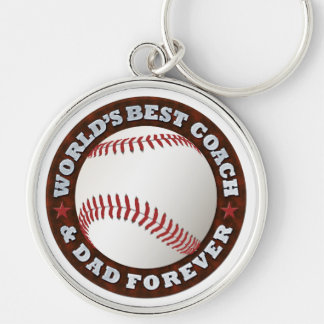 World's Best Coach & Dad 1 Keychain