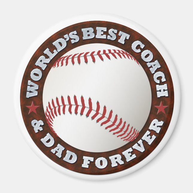 World's Best Coach & Dad 1 Magnet (Front)
