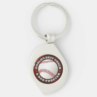 World's Best Coach & Dad 1 Options Key Ring