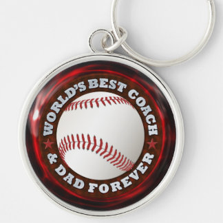 World's Best Coach & Dad 1 Options Keychain