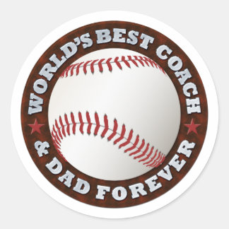 World's Best Coach & Dad 1 Sticker