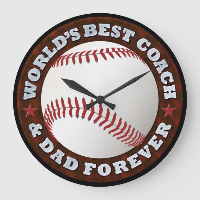 World's Best Coach & Dad Clock (Front)