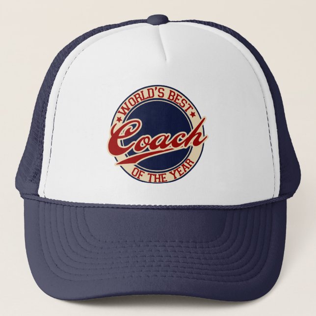 World's Best Coach of the Year Trucker Hat (Front)