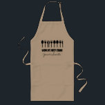 World's Best Cook Custom Name Black Long Apron<br><div class="desc">World's Best Cook Custom Name Black. Impress your friends and loved ones with this fun and modern design. A perfect gift for any cool dad! Fully customisable. Easy to use and easy to personalise. Order Today! 
Are You On Facebook?</div>