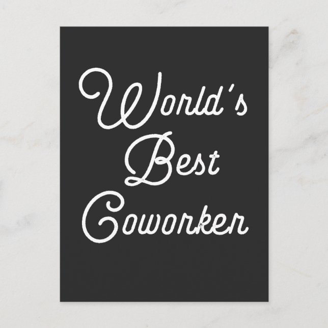 World's Best Coworker Holiday Postcard (Front)