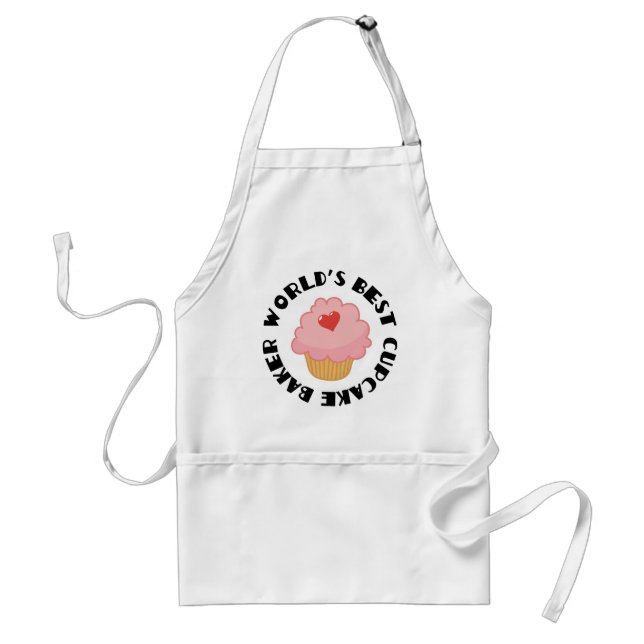 Worlds Best Cupcake Baker Cooking Gift Standard Apron (Front)