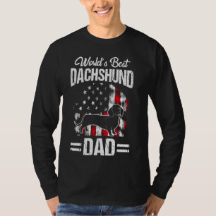 WORLD'S BEST Dachshund Dad Father's Day Pet Dog Ow T-Shirt