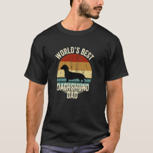 World's Best Dachshund Dad Funny Weiner Dog Doxie T-Shirt