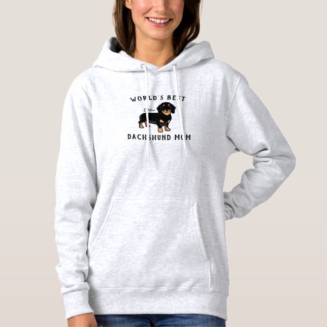 World's Best Dachshund Mum Personalised Dog Name Hoodie (Front)