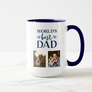 World's Best Dad 2 photo collage coffe Mug