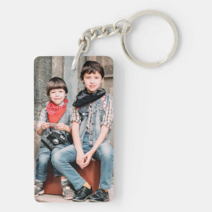 World's Best Dad Argyle Father's Day Photo Key Ring