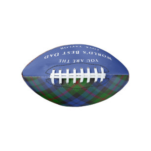 World's Best Dad Baird Tartan Plaid Football