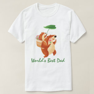 World's Best Dad - Bear and Baby T-Shirt