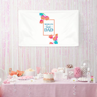 Worlds best dad Best father day gift Banner