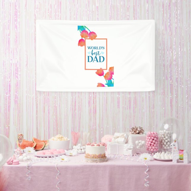 Worlds best dad Best father day gift Banner (Party)