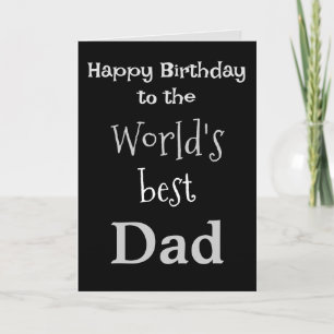 Worlds Best Dad Birthday Card