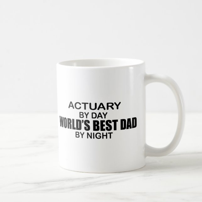 World's Best Dad by Night - Actuary Coffee Mug (Right)