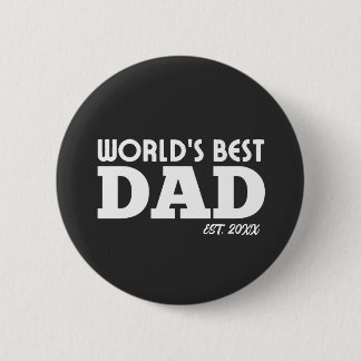 World's Best Dad Custom 6 Cm Round Badge