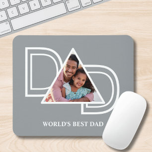 World's Best Dad Custom Photo Mouse Pad