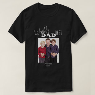 World's best dad-Custom  Photo  T-Shirt