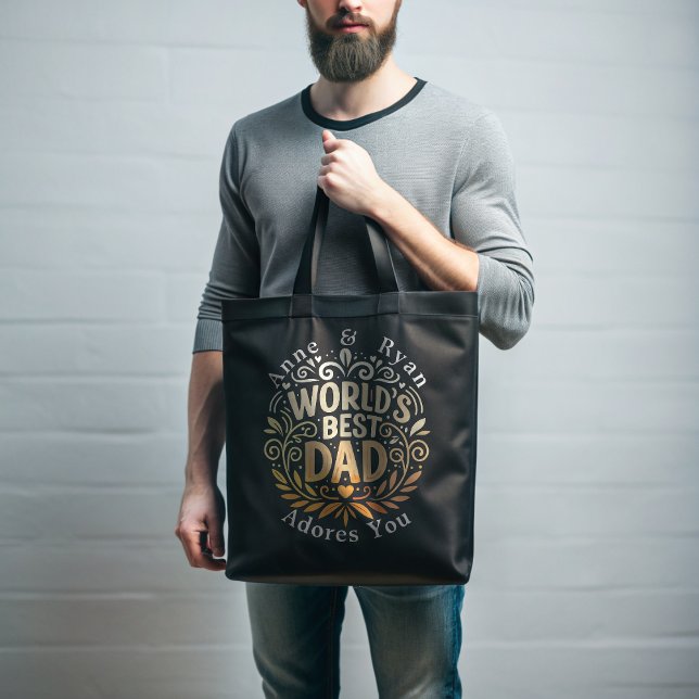 World's Best Dad - Customisable Father's Gift Tote Bag (Creator Uploaded)
