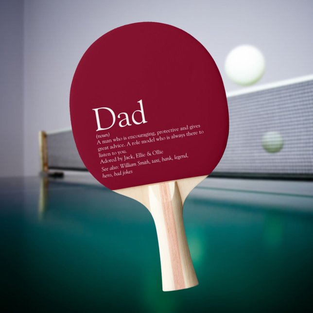 World's Best Dad Daddy Father Definition Burgundy Ping Pong Paddle (World's Best Dad Daddy Father Definition Burgundy Ping Pong Paddle)