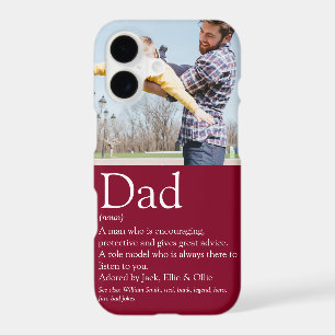 World's Best Dad Definition Fun Photo Burgundy