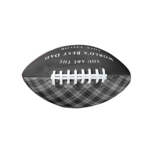 World's Best Dad Douglas Gray Tartan Plaid Football