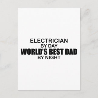World's Best Dad - Electrician Postcard